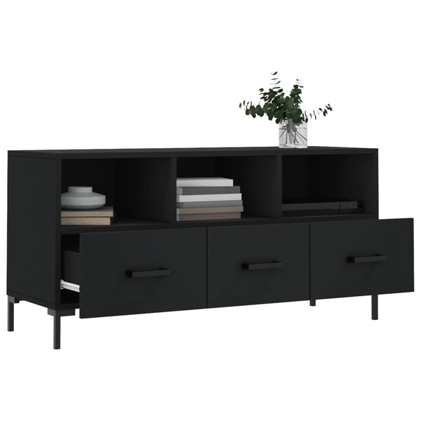 Schwarzer TV-Schrank Iesanu 102x36x50cm (Holz)