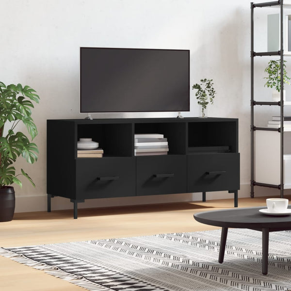 Schwarzer TV-Schrank Iesanu 102x36x50cm (Holz)