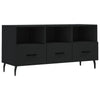 Schwarzes TV-Möbel Mentor 102x36x50cm (Holz)