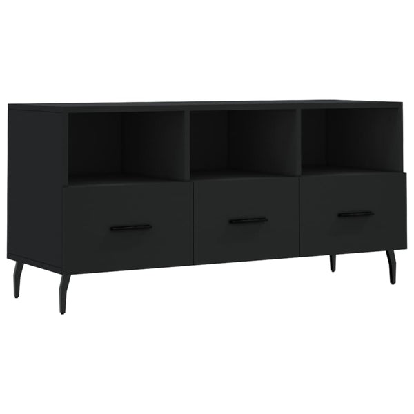 Schwarzes TV-Möbel Mentor 102x36x50cm (Holz)