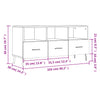 Schwarzes TV-Möbel Mentor 102x36x50cm (Holz)