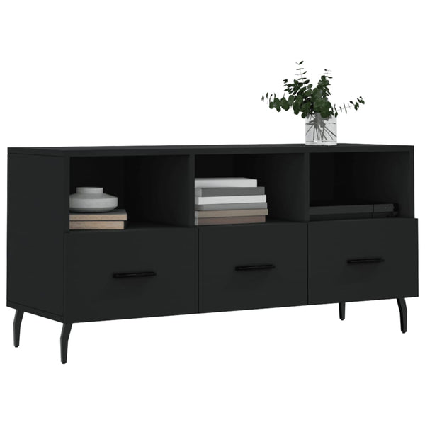 Schwarzes TV-Möbel Mentor 102x36x50cm (Holz)