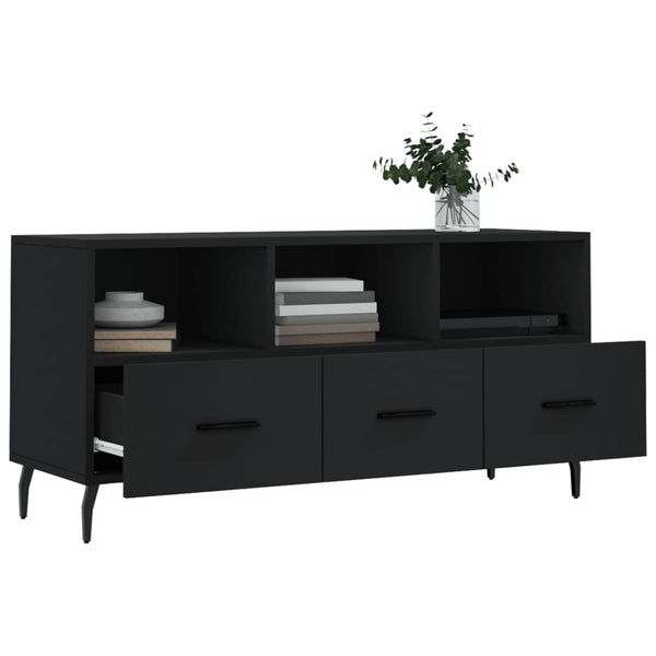 Schwarzes TV-Möbel Mentor 102x36x50cm (Holz)