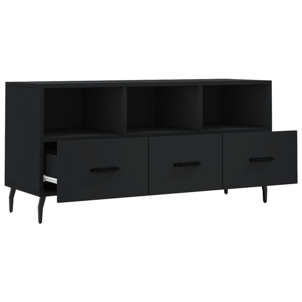 Schwarzes TV-Möbel Mentor 102x36x50cm (Holz)