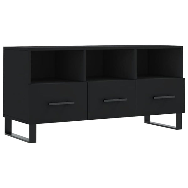 Schwarzer TV-Schrank Cimpeana 102x36x50cm (Holz)