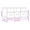 Schwarzer TV-Schrank Cimpeana 102x36x50cm (Holz)