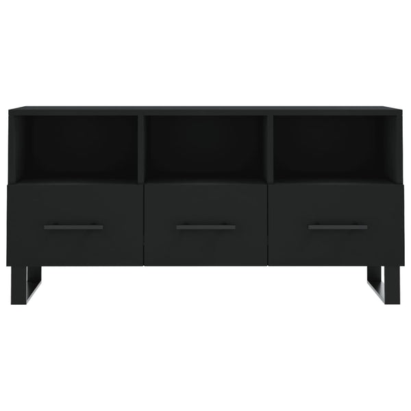Schwarzer TV-Schrank Cimpeana 102x36x50cm (Holz)