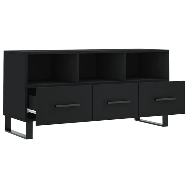 Schwarzer TV-Schrank Cimpeana 102x36x50cm (Holz)