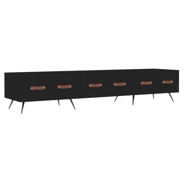 Schwarzes TV-Möbel Adriam 150x36x30cm (Holz)