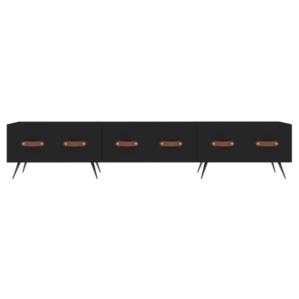Schwarzes TV-Möbel Adriam 150x36x30cm (Holz)