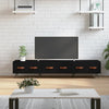 Schwarzes TV-Möbel Adriam 150x36x30cm (Holz)
