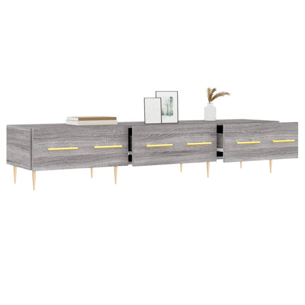 Grauer TV-Schrank Ben 150x36x30cm (Holz)