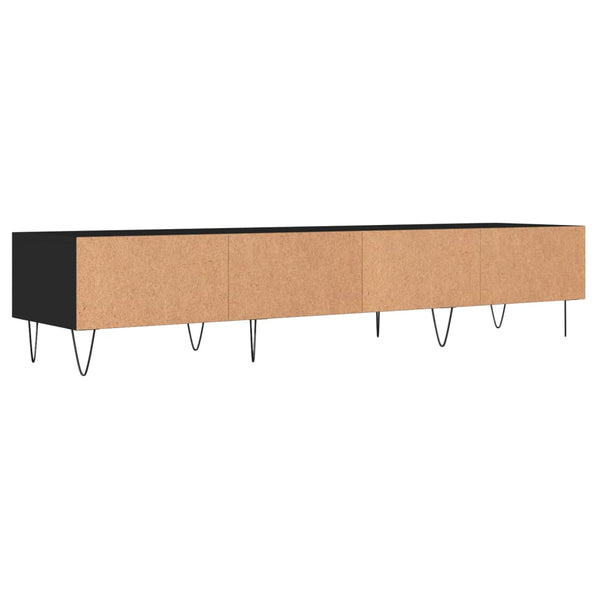 Schwarzes TV-Möbel Grigoriana 150x36x30cm (Holz)