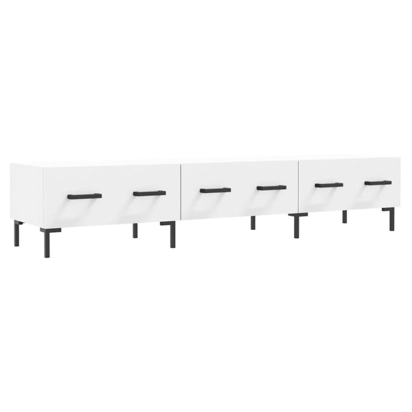 Weißes TV-Lowboard Debbi 150x36x30cm (Holz)