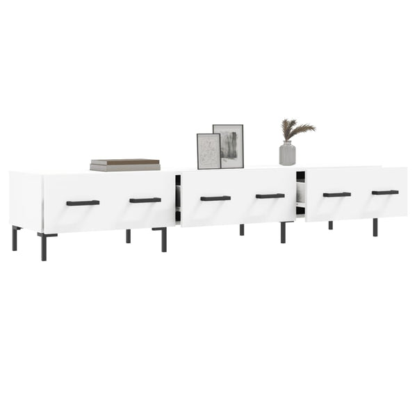 Weißes TV-Lowboard Debbi 150x36x30cm (Holz)