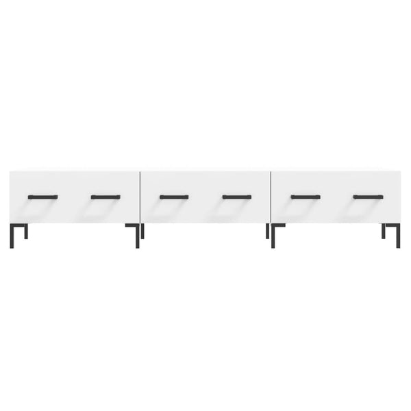 Weißes TV-Lowboard Debbi 150x36x30cm (Holz)