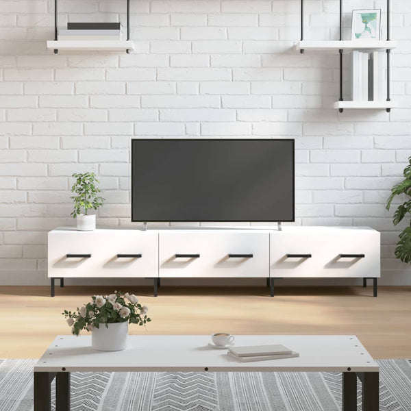 Weißes TV-Lowboard Debbi 150x36x30cm (Holz)