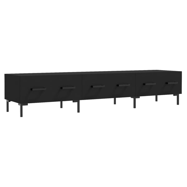 Schwarzes TV-Board Debbi 150x36x30cm (Holz)