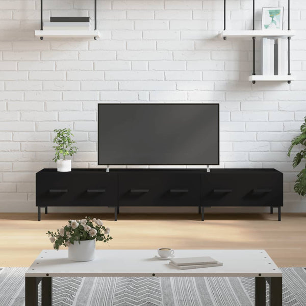 Schwarzes TV-Board Debbi 150x36x30cm (Holz)