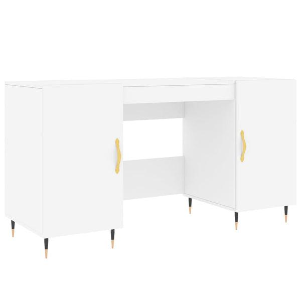 Weißer Schreibtisch Jerrie 140x50x75cm (Holz)