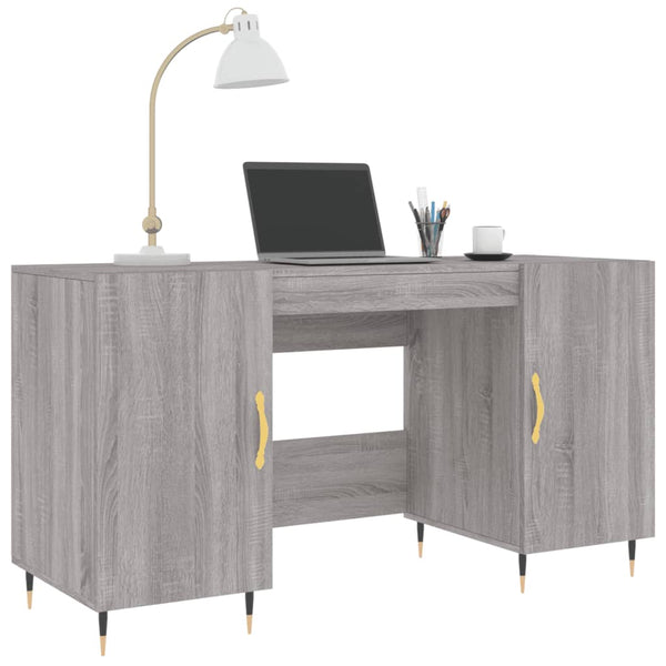 Grauer Schreibtisch Jerrie 140x50x75cm (Holz)