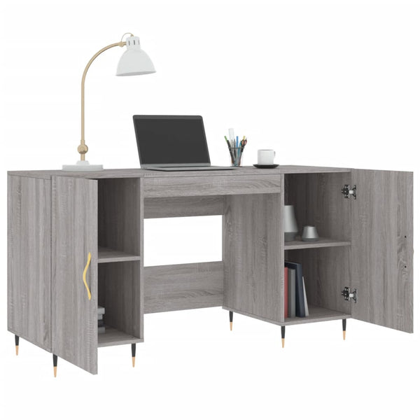 Grauer Schreibtisch Jerrie 140x50x75cm (Holz)