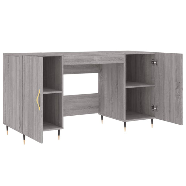 Grauer Schreibtisch Jerrie 140x50x75cm (Holz)