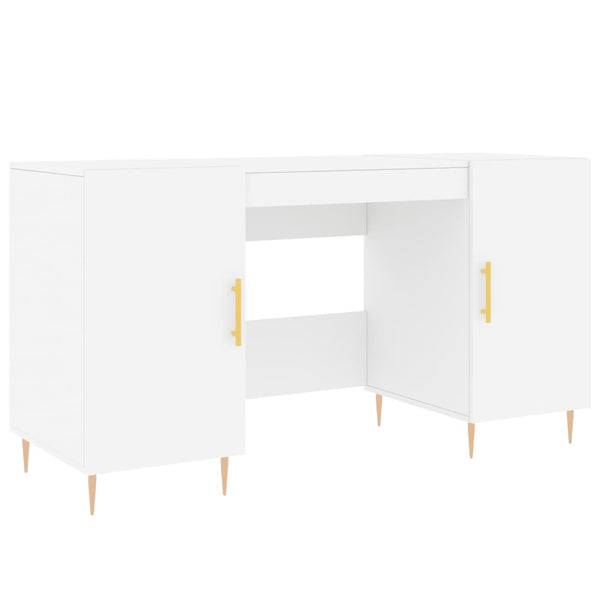 Weißer Schreibtisch Theodore 140x50x75cm (Holz)