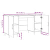 Weißer Schreibtisch Theodore 140x50x75cm (Holz)