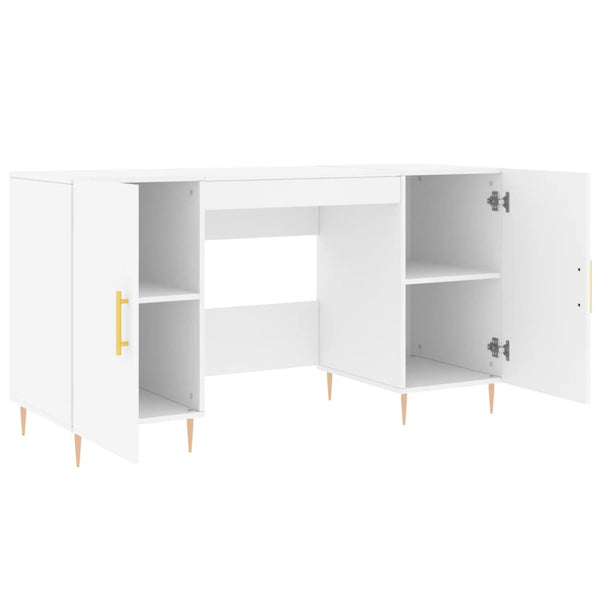 Weißer Schreibtisch Theodore 140x50x75cm (Holz)