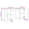 Weißer Schreibtisch Cas 140x50x75cm (Holz)