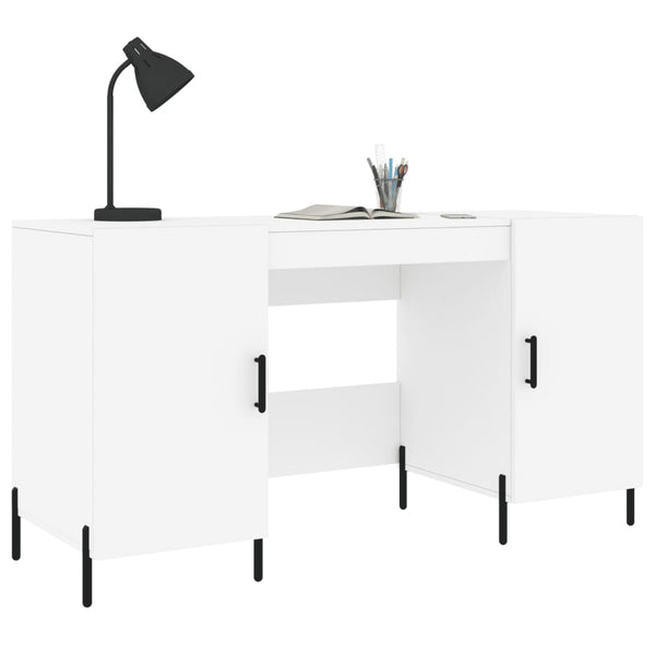 Weißer Schreibtisch Mercurean 140x50x75cm (Holz)