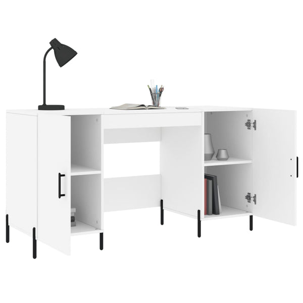 Weißer Schreibtisch Mercurean 140x50x75cm (Holz)