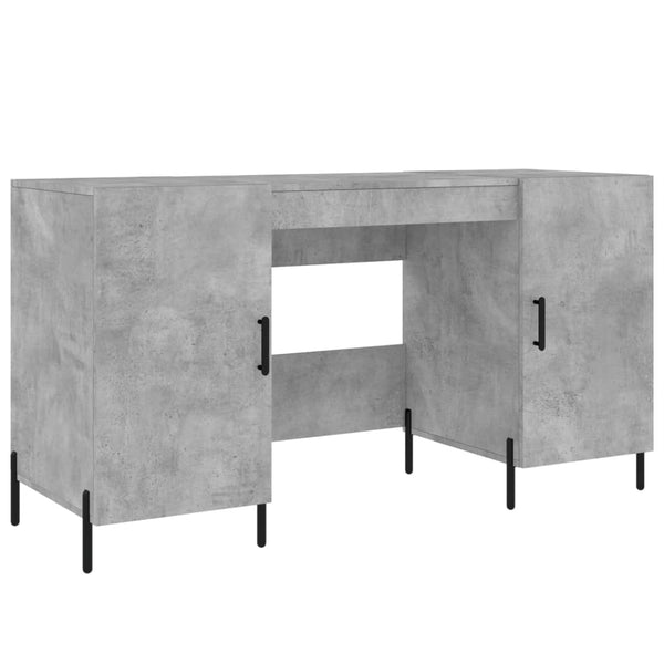 Betongrauer Schreibtisch Mercurean 140x50x75cm (Holz)