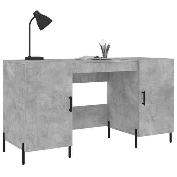 Betongrauer Schreibtisch Mercurean 140x50x75cm (Holz)