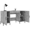 Betongrauer Schreibtisch Mercurean 140x50x75cm (Holz)