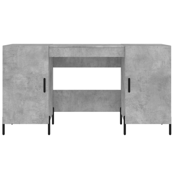 Betongrauer Schreibtisch Mercurean 140x50x75cm (Holz)
