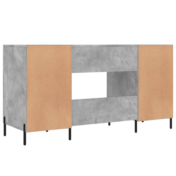 Betongrauer Schreibtisch Mercurean 140x50x75cm (Holz)