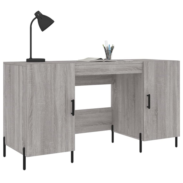 Grauer Schreibtisch Mercurean 140x50x75cm (Holz)