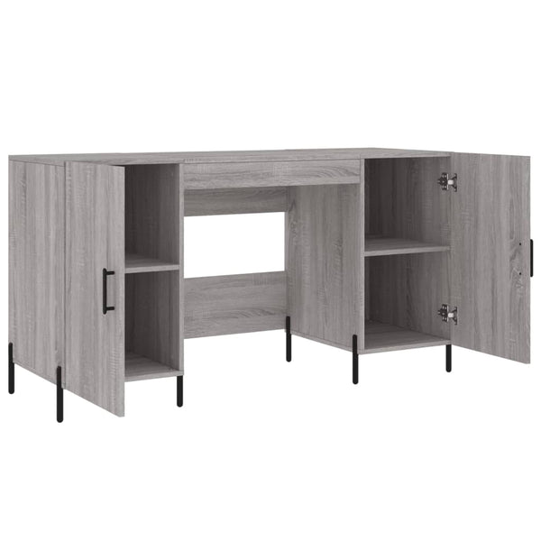 Grauer Schreibtisch Mercurean 140x50x75cm (Holz)