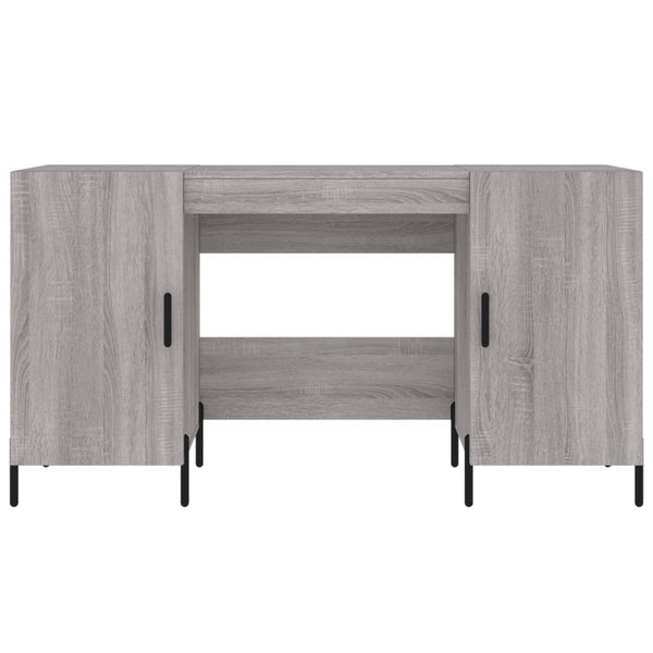 Grauer Schreibtisch Mercurean 140x50x75cm (Holz)