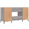 Grauer Schreibtisch Mercurean 140x50x75cm (Holz)