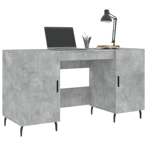 Schreibtisch Mimu 140x50x75cm Betongrau (Holz)