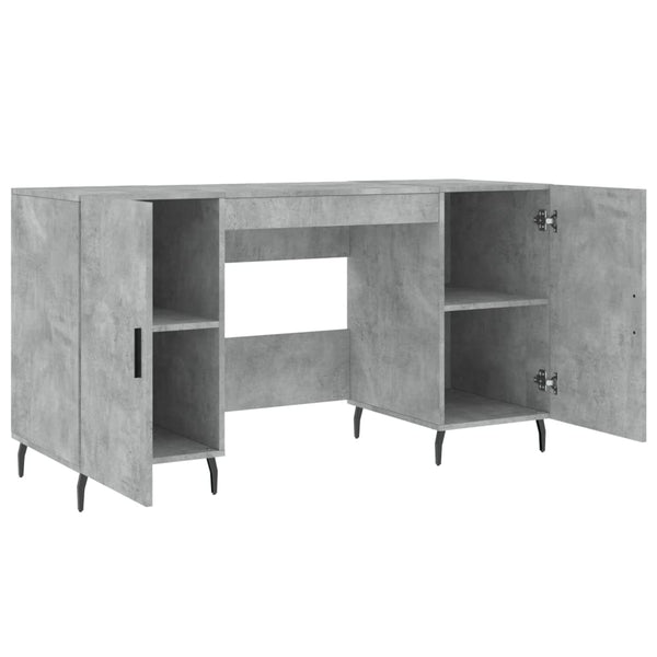Schreibtisch Mimu 140x50x75cm Betongrau (Holz)