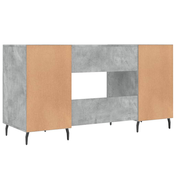 Schreibtisch Mimu 140x50x75cm Betongrau (Holz)