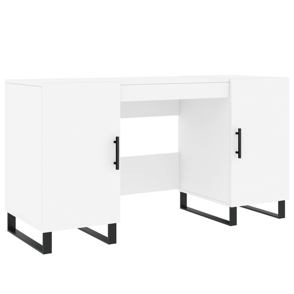 Weißer Schreibtisch Cesis 140x50x75cm (Holz)