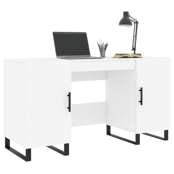 Weißer Schreibtisch Cesis 140x50x75cm (Holz)