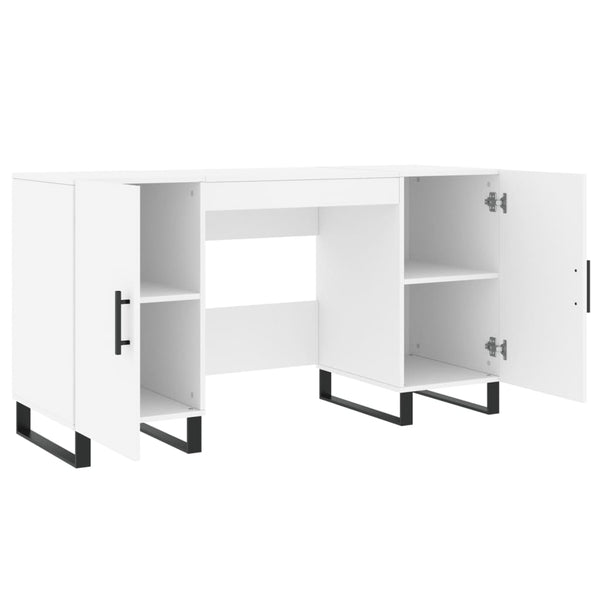 Weißer Schreibtisch Cesis 140x50x75cm (Holz)