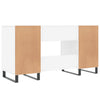 Weißer Schreibtisch Cesis 140x50x75cm (Holz)