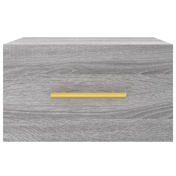 Graue wandmontierte Nachttische Liliya 35x35x20cm (2 Stk. Sonoma)